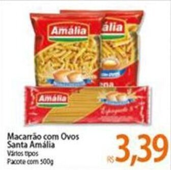 Atacadão Macarrao com ovos Santa Amalia 500g oferta
