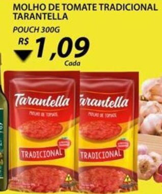 Assaí Atacadista Molho de Tomate Tradicional Tarantella 300g oferta
