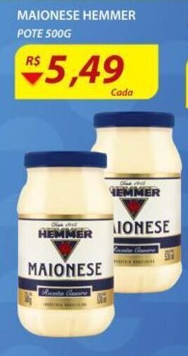 Assaí Atacadista Maionese Hemmer 500g oferta