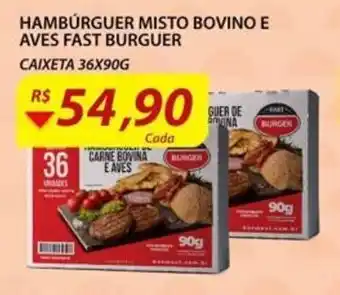Assaí Atacadista Hamburguer Misto Bovino E Aves Fast Burger oferta