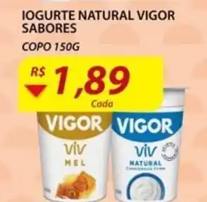 Assaí Atacadista Iogurte Natural Vigor sabores 150g oferta