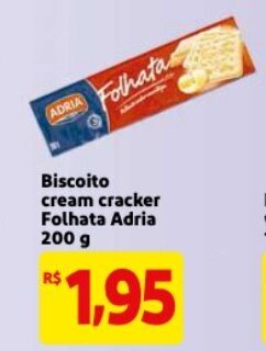 Mercado Extra Biscoito Cream Cracker Folhata Adria 200g oferta