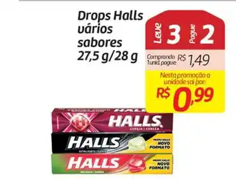 Drops Halls Vários Sabores Leve 3 Pague 2 27.5g/28g