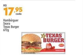 Supper Rissul Hambúrguer Seara Texas Burger oferta