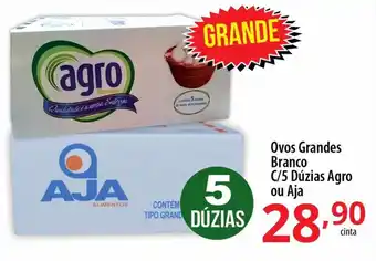 Akki Atacadista Ovos grandes Branco c/5 Duzias Agro ou Aja oferta