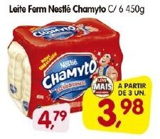 Cercadão Leite Ferm. Nestle Chamyto c/ 6 450g oferta