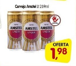 Cercadão Cerveja Amstel lata 269ml oferta
