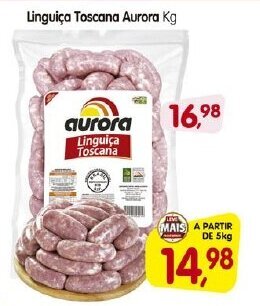 Cercadão Linguica Toscana Aurora 1kg oferta