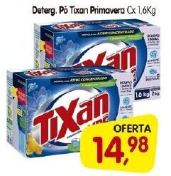 Cercadão Deterg. Po Tixan Primavera cx 1.6kg oferta