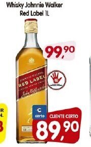Cercadão Whisky Johnnie Walker Red Label 1L oferta