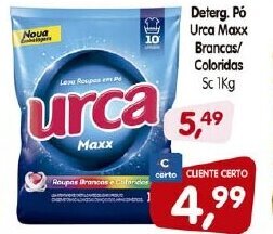 Deterg. po Urca Maxx Brancas/ Coloridos sc 1kg