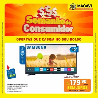 Macavi TV Samsung 40 POL UN40T5300 120662 - Led Smart/ Tizen/ FHD oferta