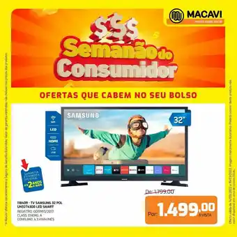 Macavi 118409 - TV Samsung 32 POL UN32T4300 LED Smart oferta