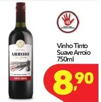 Raiz Superatacado Vinho Tinto Suave Arroio 750ml oferta