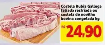 Extra Supermercado Costela Rubia Gallega Fatiada resfriada ou costela de novilho bovina cong. 1kg oferta