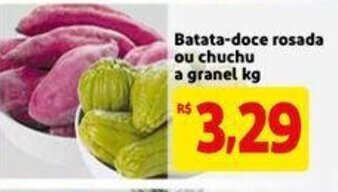 Extra Supermercado Batata Doce Rosada ou chuchu a granel 1kg oferta