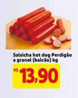 Extra Supermercado Salsicha Hot Dog Perdigao a granel 1kg oferta