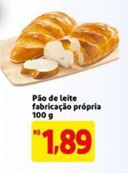 Extra Supermercado Pao de leite fabricacao propria 100g oferta