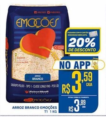 Mercantil Rodrigues Arroz branco emoções kg oferta