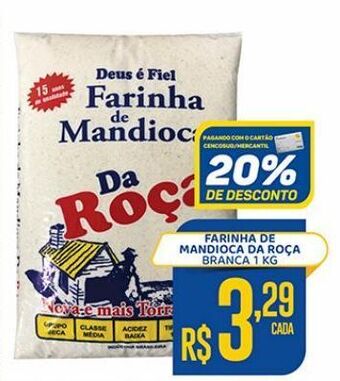 Mercantil Rodrigues Farinha de mandioca da roça kg oferta
