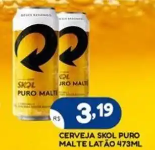 Bramil Supermercados Cerveja Skol Puro Malte latao 473ml oferta