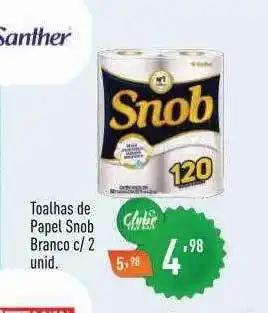 Supermercados Pague Menos Toalha De Papel Snob Branco C 2 oferta