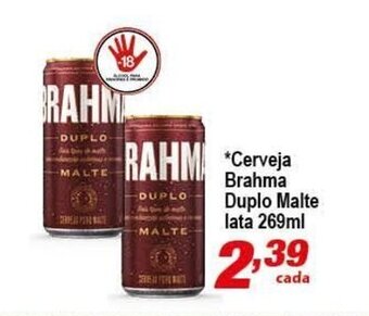 Ricoy Supermercados Cerveja Brahma Duplo Malte lata 269ml oferta