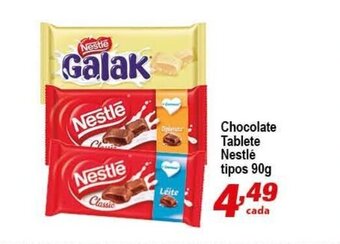 Ricoy Supermercados Chocolate Tablete Nestle tipos 90g oferta