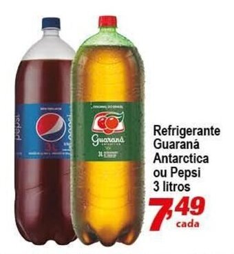 Ricoy Supermercados Refrigerante Guarana Antarctica ou Pepsi 3L oferta