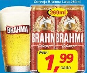 Supermercados Guanabara Cerveja Brahma lata 269ml oferta