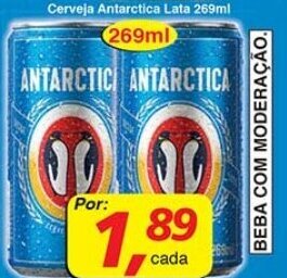 Cerveja Antarctica Lata 269ml