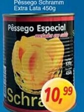 Supermercados Guanabara Pessego Schramm Extra Lata 450g oferta