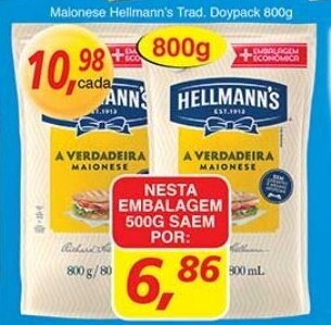 Supermercados Guanabara Maionese Hellmann's Trad. Doypack 500g oferta