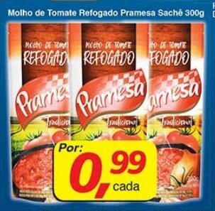 Supermercados Guanabara Molho de Tomate Refogado Pramesa sache 300g oferta
