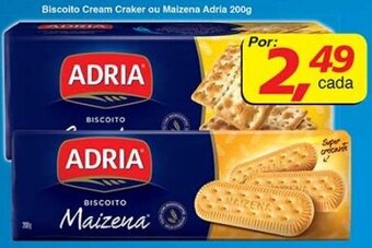 Supermercados Guanabara Biscoito Cream Cracker ou Maizena Adria 200g oferta