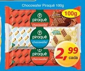 Supermercados Guanabara Chocowafer Piraque 100g oferta