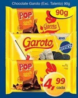 Supermercados Guanabara Chocolate Garoto 90g oferta