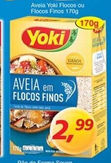 Supermercados Guanabara Aveia Yoki Flocos Ou Flocos Finos 170g oferta