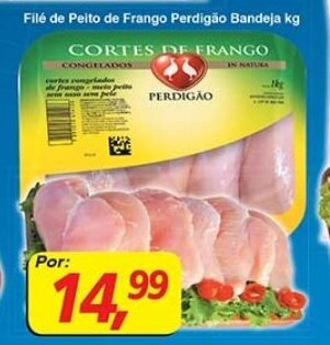 Supermercados Guanabara file de Peito de Frango Perdigao bandeja 1kg oferta