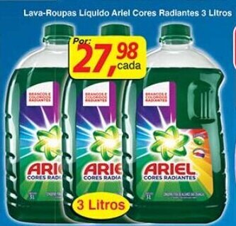 Supermercados Guanabara Lava-roupas liquido Ariel Cores Radiantes 3L oferta