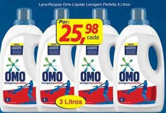 Supermercados Guanabara Lava roupas Omo Liquido lavagem Perfeito 3L oferta
