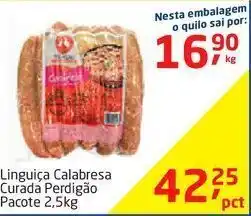 Tenda Atacado Linguiça calabresa curada perdigão 2,5kg oferta