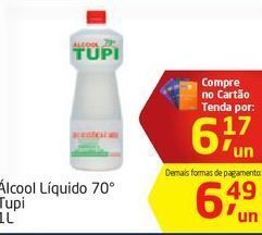 Álcool líquido 70° tupi 1l