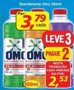 Supermercados Guanabara Desinfetante Omo 500ml oferta