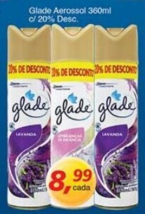 Supermercados Guanabara Glade Aerossol 360ml c/20% Desc. oferta