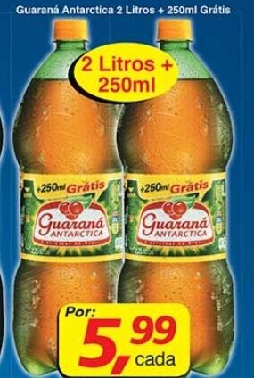 Supermercados Guanabara Guarana Antarctica 2L + 250ml Gratis oferta