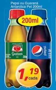 Supermercados Guanabara Pepsi ou Guarana Antarctica pet 200ml oferta