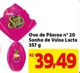 Mercado Extra Ovo de Pascoa n 20 Sonho de Valsa Lacta 357g oferta