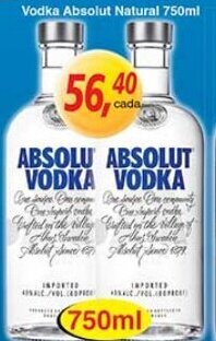 Supermercados Guanabara Vodka Absolut Natural 750ml oferta