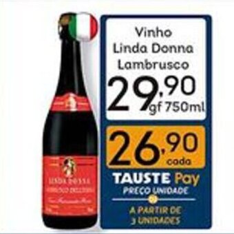 Supermercados Tauste Vinho Linda Donna Lambrusco 750ml oferta